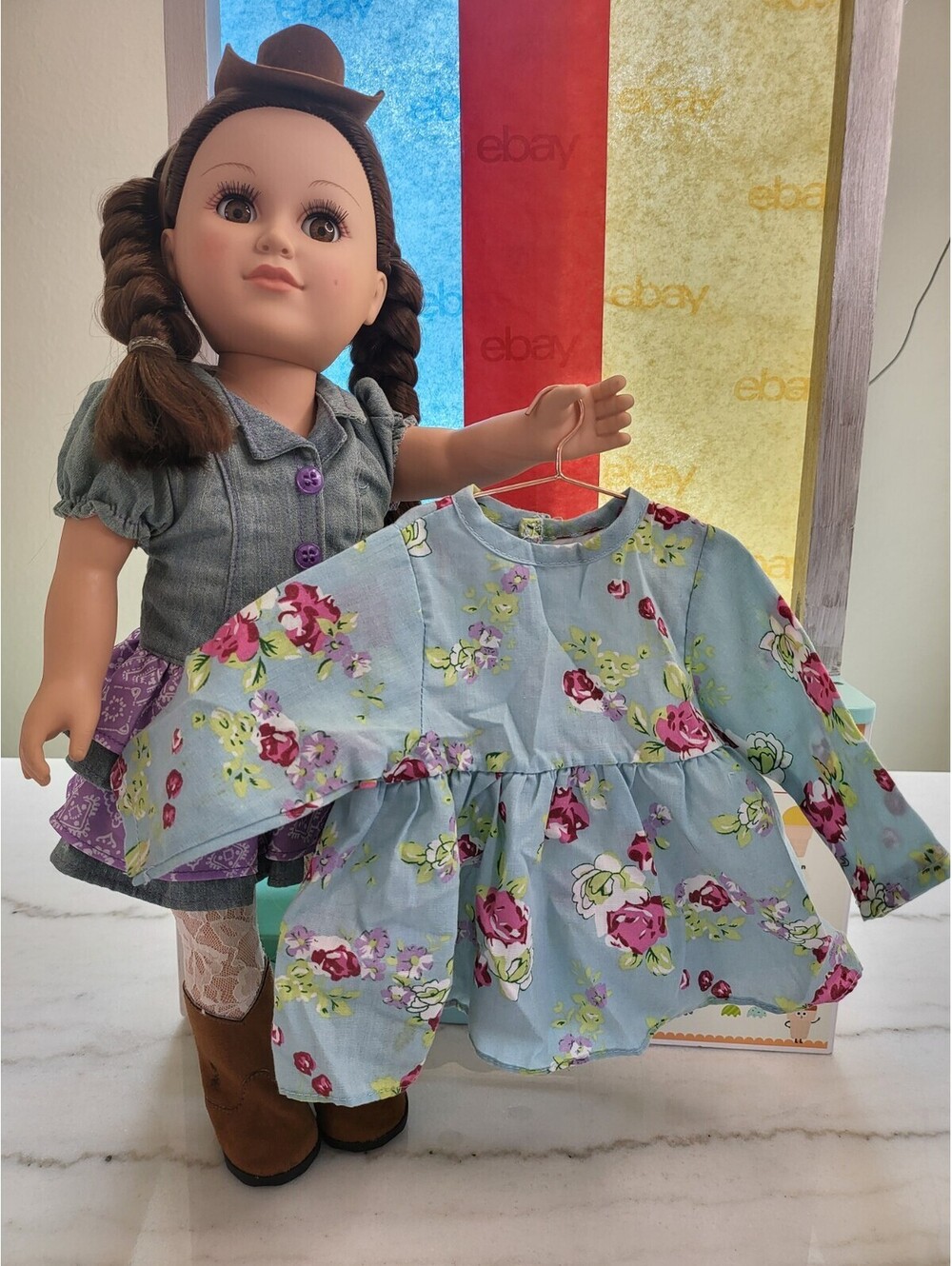 18” Doll Dress Clothing Fits/w OG Battat American Girl Clean Dress Only A20
